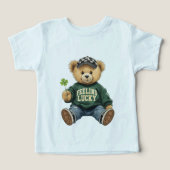 Cute Retro Teddy Bear Feeling Lucky St. Patrick's (デザイン正面)