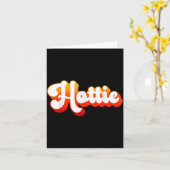 Cute Retro Vintage Hottie カード (黄色い花)