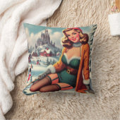 Cute Retro Winter Pin-up クッション (ブランケット)