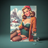 Cute Retro Winter Pin-up ジグソーパズル