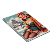 Cute Retro Winter Pin-up ノートブック (右側)