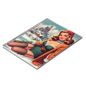 Cute Retro Winter Pin-up ノートブック (左側)