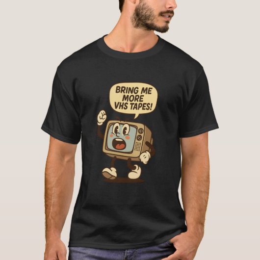 Cute RetroV Cartoon Bring Me More VHSapes friends Tシャツ (正面)