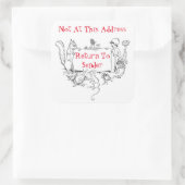 Cute Return To Senderステッカー スクエアシール (バッグ)