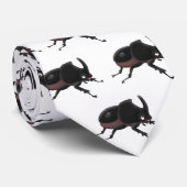 Cute rhinoceros beetle cartoon illustration ネクタイ (ロール)
