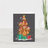 Cute Rhodesian Ridgeback Le Dog Christmas Tree Xma カード (正面)