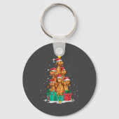 Cute Rhodesian Ridgeback Le Dog Christmas Tree Xma キーホルダー (正面)