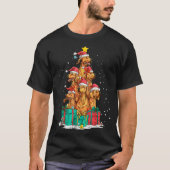 Cute Rhodesian Ridgeback Le Dog Christmas Tree Xma Tシャツ (正面)