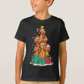Cute Rhodesian Ridgeback Le Dog Christmas Tree Xma Tシャツ (正面)