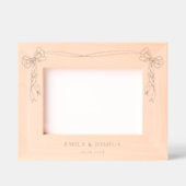 Cute Ribbon Bow Custom Name Or Text Etched Frames レーザー彫刻フレーム (正面)