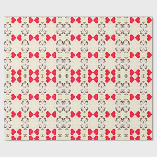 Cute Ribbon Pattern ラッピングペーパー (フラット)