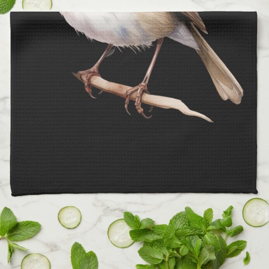 Cute Robin キッチンタオル (折り畳み)