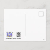 Cute Robin Close Up in Snow DIY Postcard シーズンポストカード (裏面)