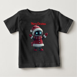 cute robot Christmas holiday tech T-Shirt ベビーTシャツ