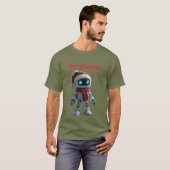  cute robot Christmas holiday tech T-Shirt Tシャツ (正面フル)