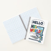 Cute Robot Hello World Programmer Notebook ノートブック (内部)