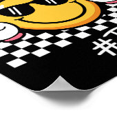 Cute Rock The Test Retro Smile Teacher Kids Testin ポスター (角)