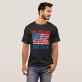 Cute Roe Your Vote Pro-Choice Women's Rights Retro Tシャツ (正面フル)