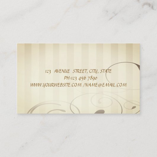 Cute Rolling Pin Flowers Bakery 名刺 (裏面)