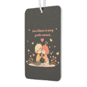 Cute Romantic Anime Couple - Love Moment カーエアーフレッシュナー (左)