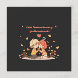 Cute Romantic Anime Couple - Love Moment 招待状