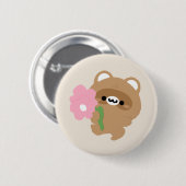 Cute Romantic Beaver 缶バッジ (正面&裏面)