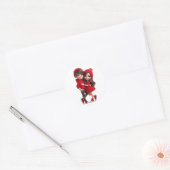 Cute Romantic Couple Sticker – Love & Valentine  ラウンドシール (封筒)
