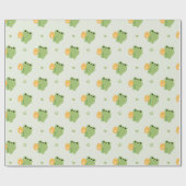 Cute Romantic Frog ラッピングペーパー (フラット)
