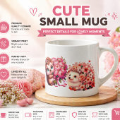 Cute Romantic Hedgehog Espresso Cup – Floral Coupl エスプレッソカップ