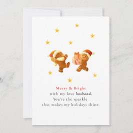 Cute Romantic Husband Christmas Card シーズンカード