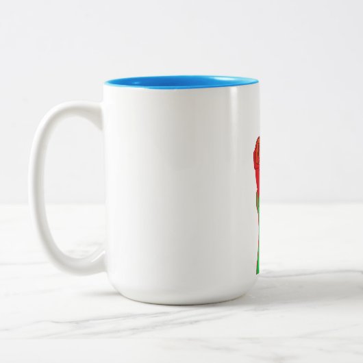 cute romantic mug ツートーンマグカップ (左)