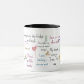 Cute Romantic Quotes Aesthetic Mug Art マグカップ (中央)