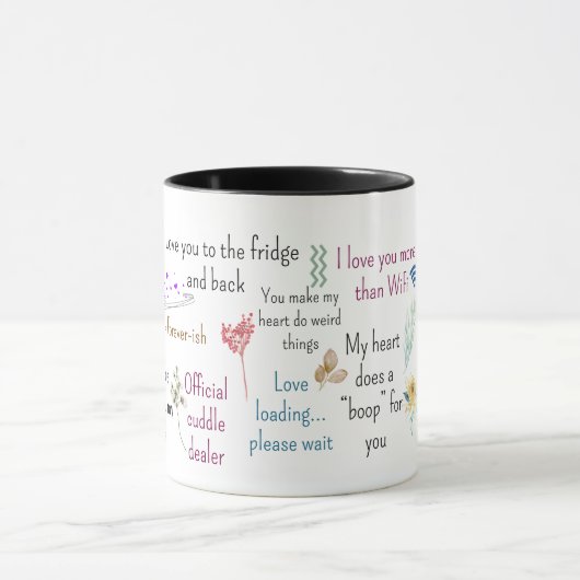Cute Romantic Quotes Aesthetic Mug Art マグカップ (中央)
