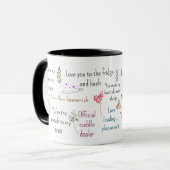 Cute Romantic Quotes Aesthetic Mug Art マグカップ (正面左)