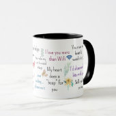 Cute Romantic Quotes Aesthetic Mug Art マグカップ (正面右)