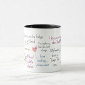 Cute Romantic Quotes Aesthetic Mug Art マグカップ (中央)