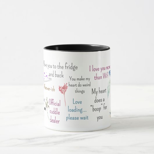 Cute Romantic Quotes Aesthetic Mug Art マグカップ (中央)