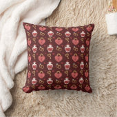 Cute Romantic Valentine’s Day Throw Pillow クッション (ブランケット)