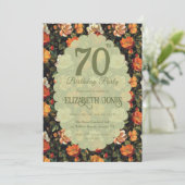 Cute Rose Flower Boho Birthday 招待状 (スタンド正面)