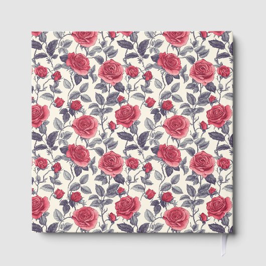 Cute Rose Themed Wedding Guest Book ゲストブック (裏面)