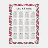 Cute Rose Themed Wedding Seating Chart アクリルサイン (正面)
