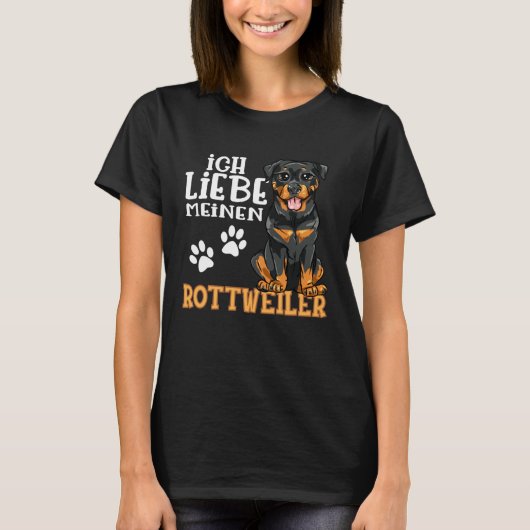 Cute Rottweiler Rotti Dog Ich Liebe Meine Rottweil Tシャツ (正面)