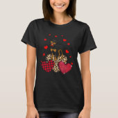 Cute Rottweiler With Leopard Red Plaid Heart Idea Tシャツ (正面)