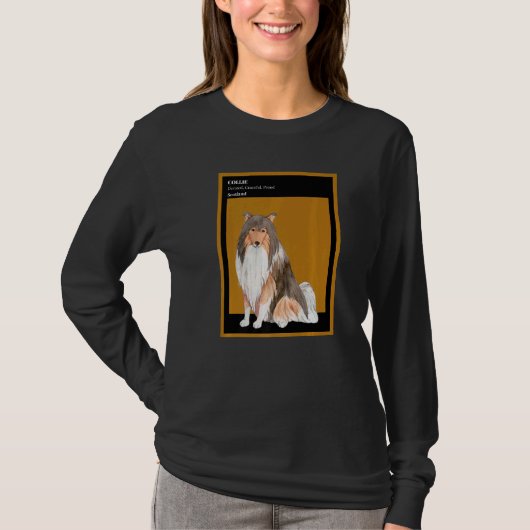 Cute Rough Collie Dog Dog Herding Dogs Tシャツ (正面)