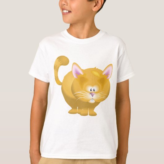 Cute Round Ginger Tabby Cat Tシャツ (正面)