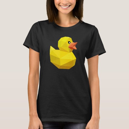 Cute Rubber Duck Bird Geometric Abstract Ducky Tシャツ (正面)