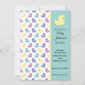 Cute Rubber Duck Gender Neutral Baby Shower 招待状 (正面)