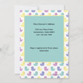 Cute Rubber Duck Gender Neutral Baby Shower 招待状 (裏面)