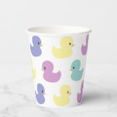 Cute Rubber Duck Gender Neutral Baby Shower 紙コップ (裏面)