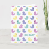 Cute Rubber Duck Gender Neutral Blank Custom カード (正面)